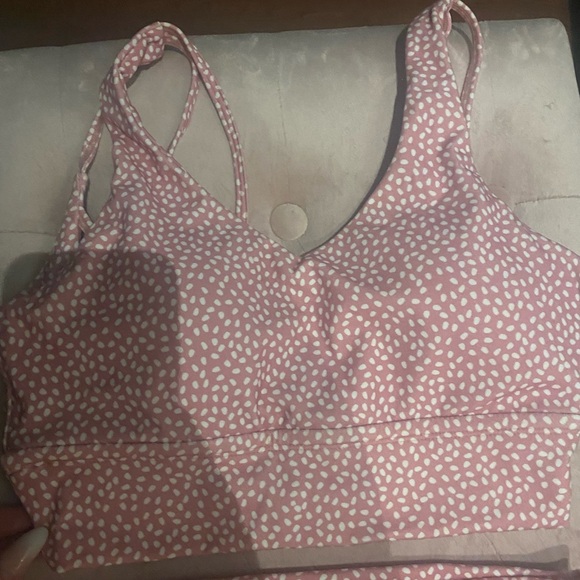 🌸BUFFBUNNY PINK Bossy Print/Pink Dalmatian🖤Small Monarch Bra & M Legging Set🌸 - Picture 7 of 13